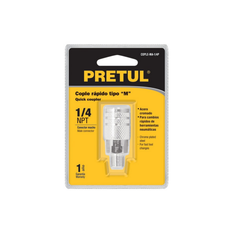 ACOPLE RAPIDO MACHO PRETUL 27029