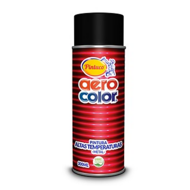 AEROSOL AEROCOLOR PINTUCO ALTAS TEMPERATURAS ALUMINIO 300ML