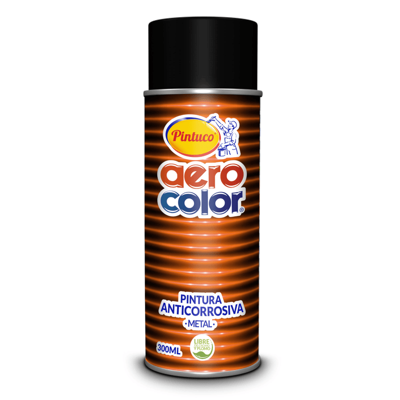 AEROSOL AEROCOLOR PINTUCO ANTICORROSIVO NEGRO