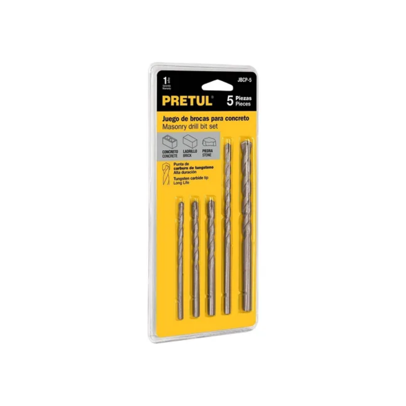 BROCA MURO PRETUL X 5 PZ 20701