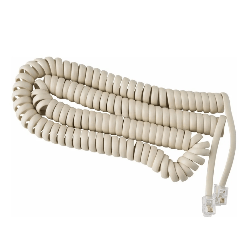 CABLE TELEFONO ENTORCHADO BEIG 2MTS