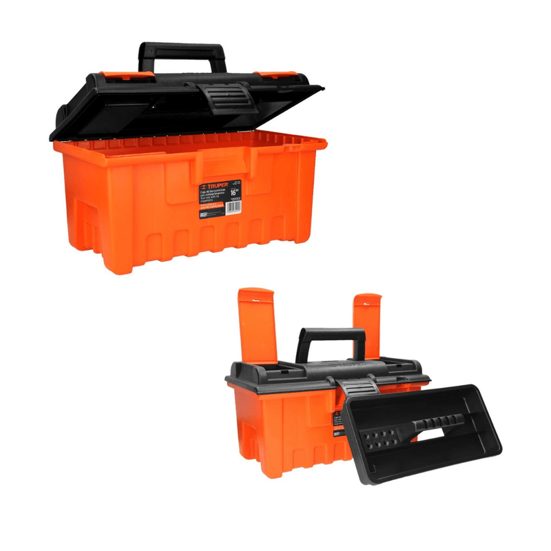CAJA HERRAMIENTAS 16 PULG TRUPER NARANJA 11141