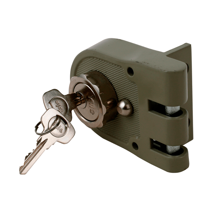 CERRADURA DE SOBREPONER YALE 396 1/4 CON ROSETA SOLDAR DERECHA