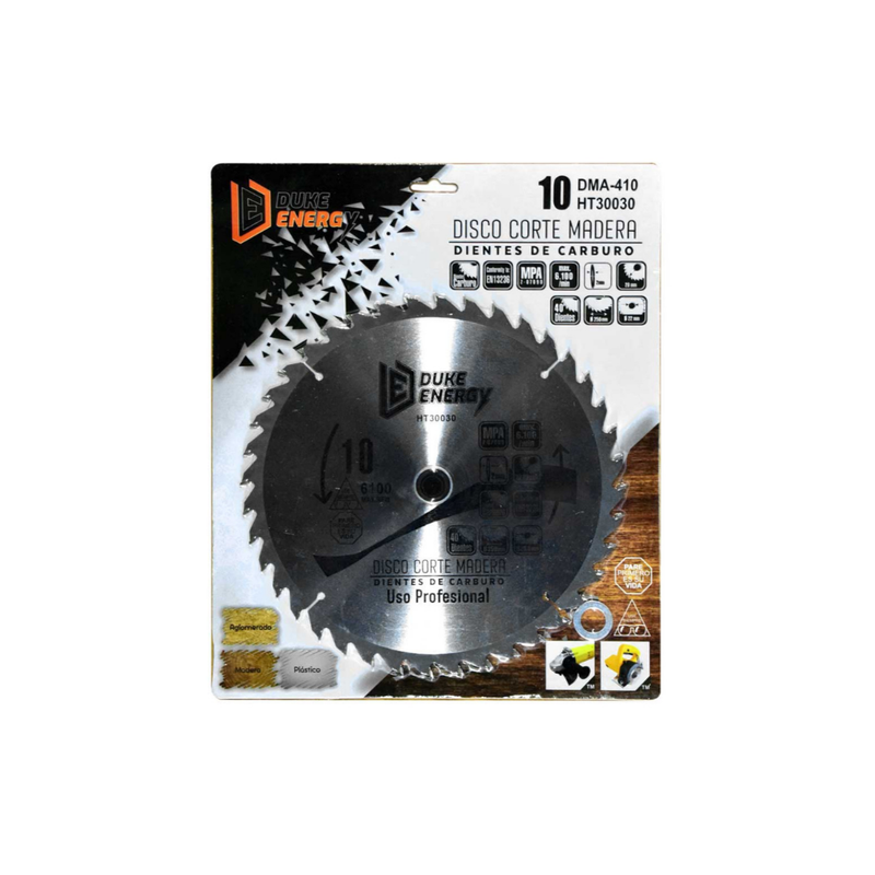 DISCO CORTE MADERA 10 PULG 40T UDUKE HT30030
