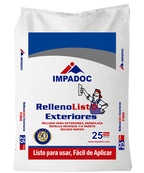 ESTUCO RELLENO EXTERIOR FINO IMPADOC X 25KG