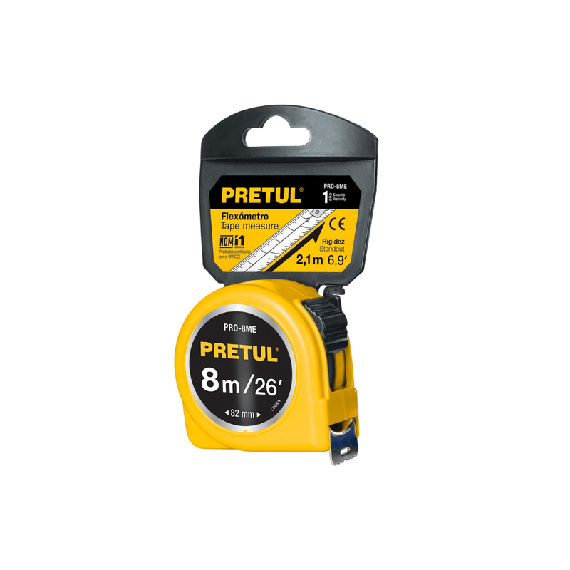 FLEXOMETRO PRETUL 8MTR 21603