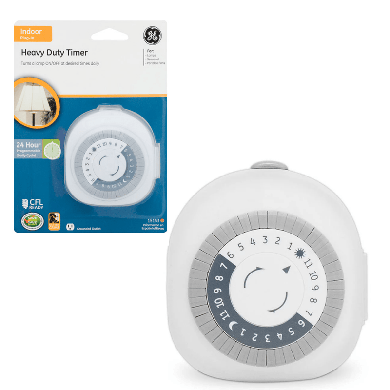 GE 15119 TIMER MECANICO BLANCO 24 HORAS 1 SALIDA
