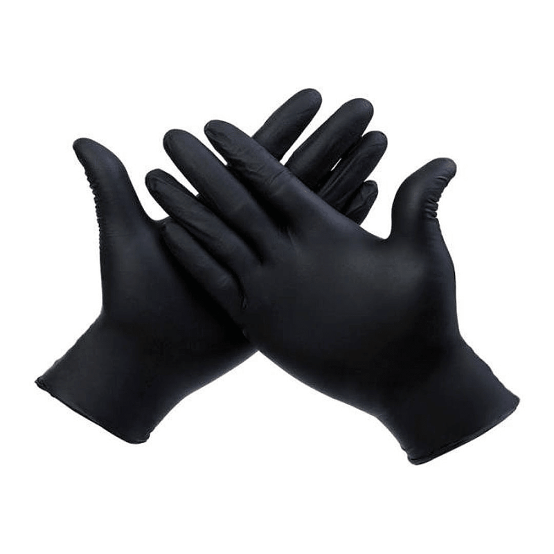 GUANTE DE LATEX MULTIUSOS NEGRO TALLA L CALIBRE 10 (CX25)