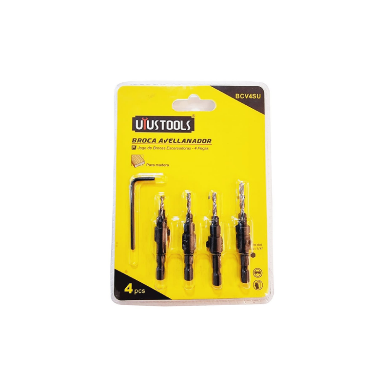 JUEGO DE AVELLANADOR X 4 PIEZAS UYUSTOOLS BCV4SU