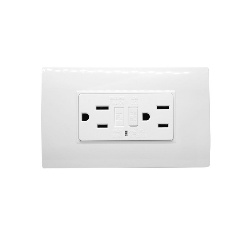 LINEA BK PLUS BLANCA INCRUSTAR TOMA DOBLE GFCI HT20795