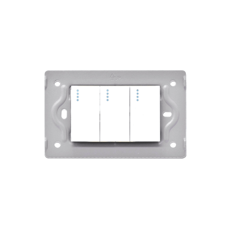 LINEA LUXOR BLANCA SWICHE TRIPLE INTERCAMBIABLE SIN TAPA DUKE ENERGY V9-009