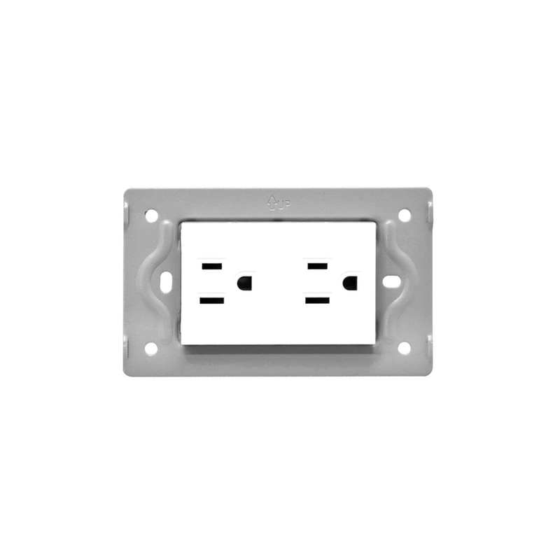 LINEA LUXOR BLANCA TOMA DOBLE INTERCAMBIABLE SIN TAPA DUKE ENERGY V9-014