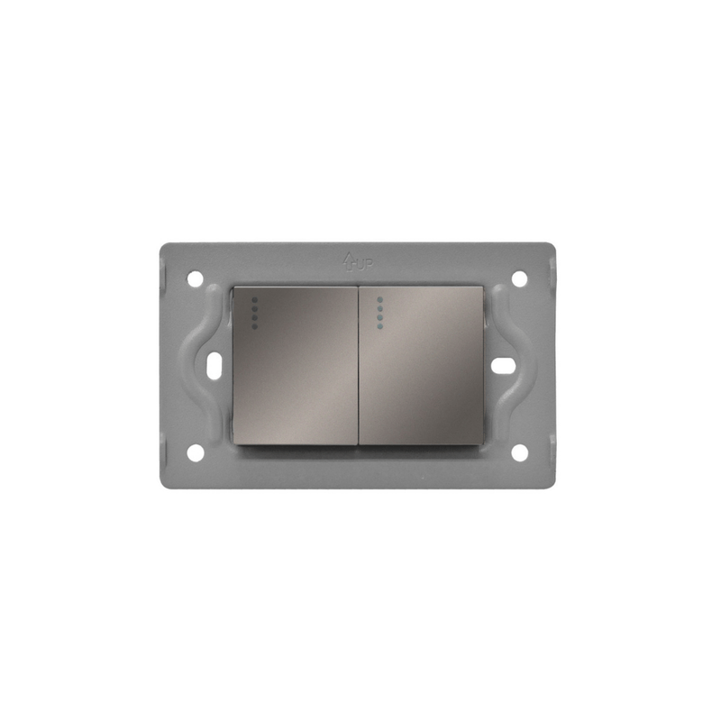 LINEA LUXOR GRIS SWICHE DOBLE INTERCAMBIABLE SIN TAPA DUKE ENERGY V3-007