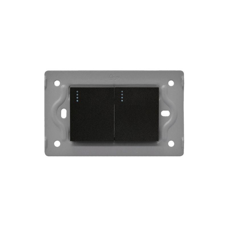 LINEA LUXOR NEGRA SWICHE DOBLE INTERCAMBIABLE SIN TAPA DUKE ENERGY V17-007