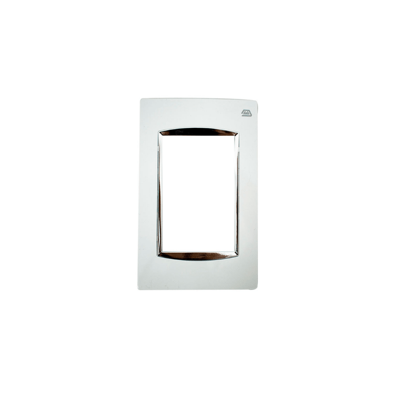 LINEA LUXOR TAPA BLANCA Y BORDE CROMADO DUKE ENERGY V18-02BC