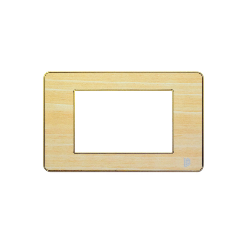 LINEA LUXOR TAPA MADERA CLARO CUADRADA BORDE DORADO DUKE ENERGY V3-02MC