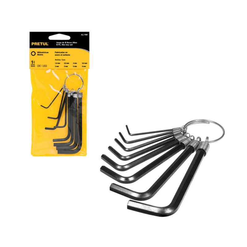 LLAVE ALLEN X JUEGO PRETUL MILIMETRICA 8PZ 21851