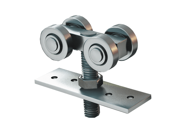 RODACHIN PUERTA COLGANTE 4 BALINERAS MACIZA 1 PULG 0135608