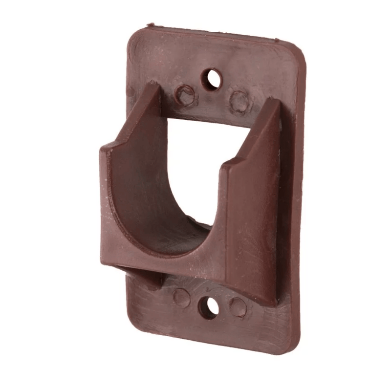 SOPORTE CORTINERO EN U PLASTICO CAFE / NEGRO