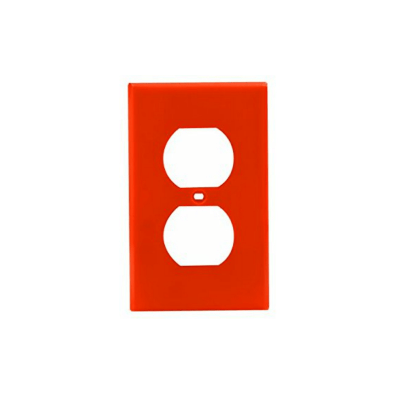 TAPA TOMA LEVITON NARANJA