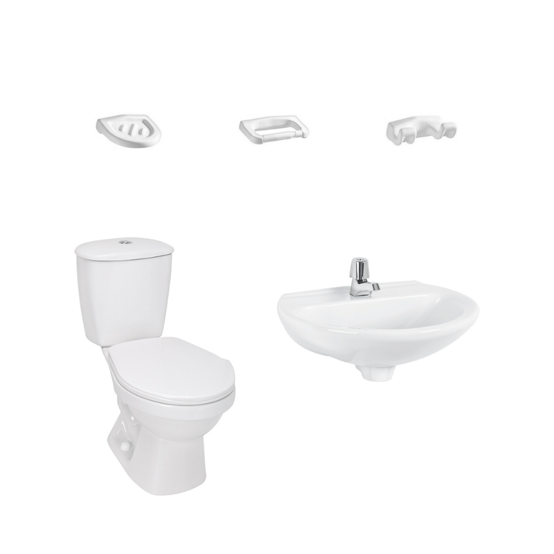 COMBO SANITARIO BLANCO LAGUNA SIN PEDESTAL