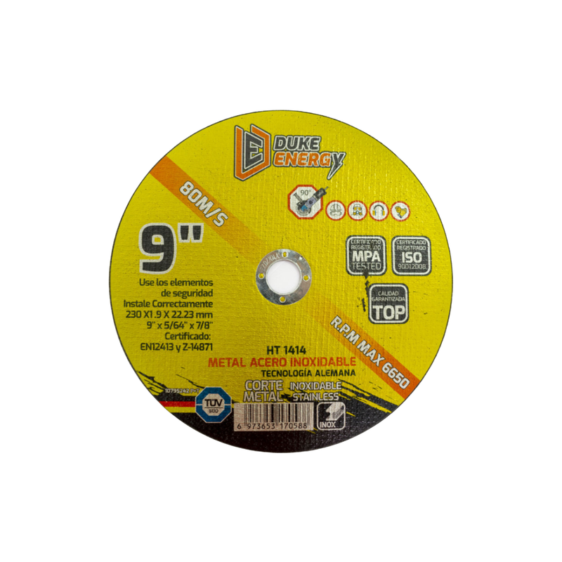 DISCO CORTE METAL 9 DUKE ENERGY HT1414
