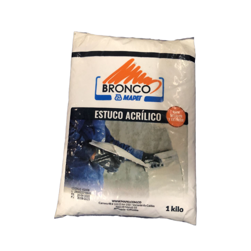 ESTUCO ACRILICO INTERIOR Y EXTERIOR BOLSA X 1KG MAPEI