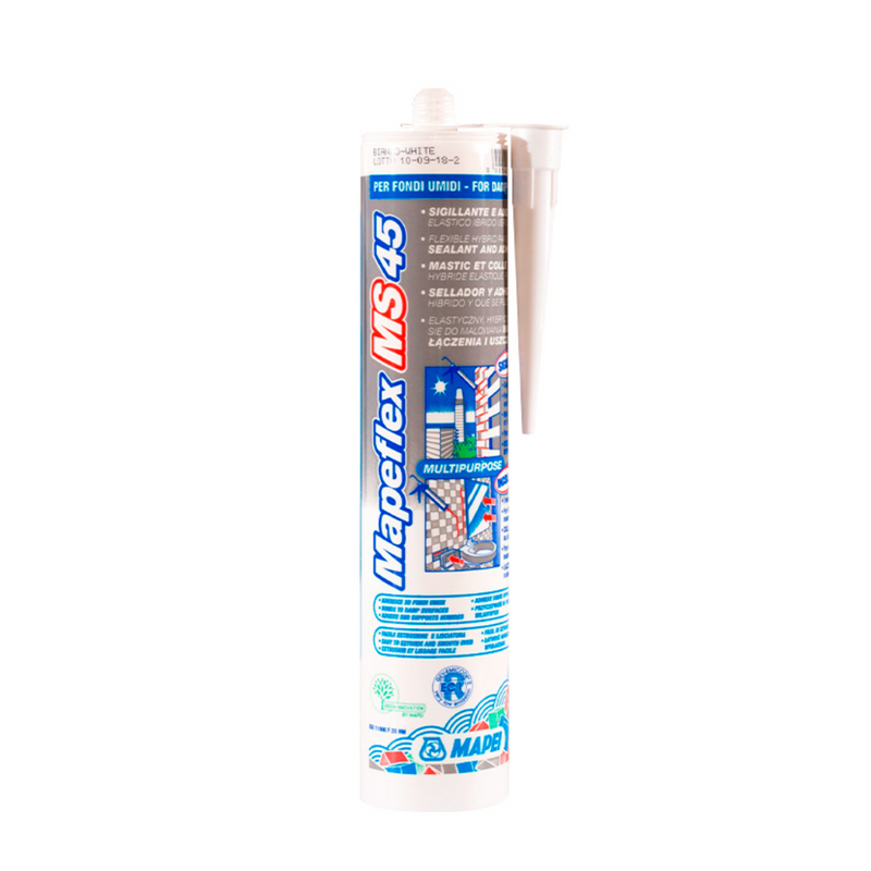 SILICONA SELLANTE MAPEFLEX MS45 BLANCO X 300ML