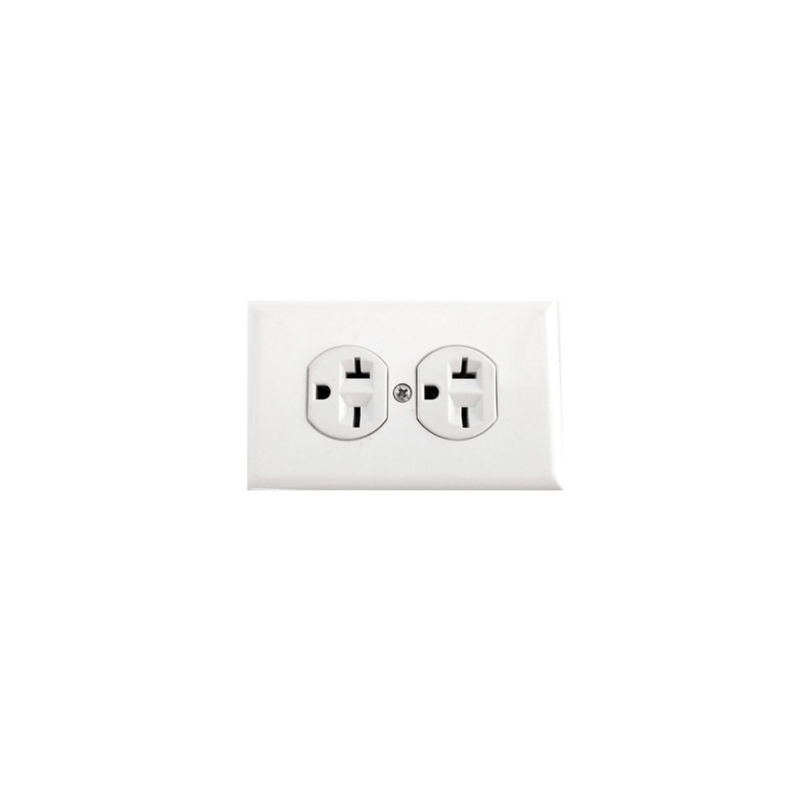 TOMA DOBLE 20AMP CON TAPA CILES 144011-B