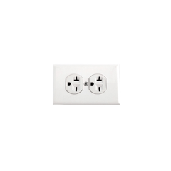 TOMA DOBLE 20AMP CON TAPA CILES 144011-B